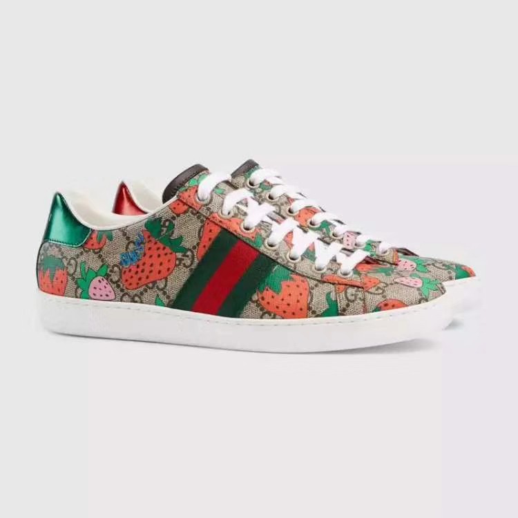 gucci shoes with strawberries