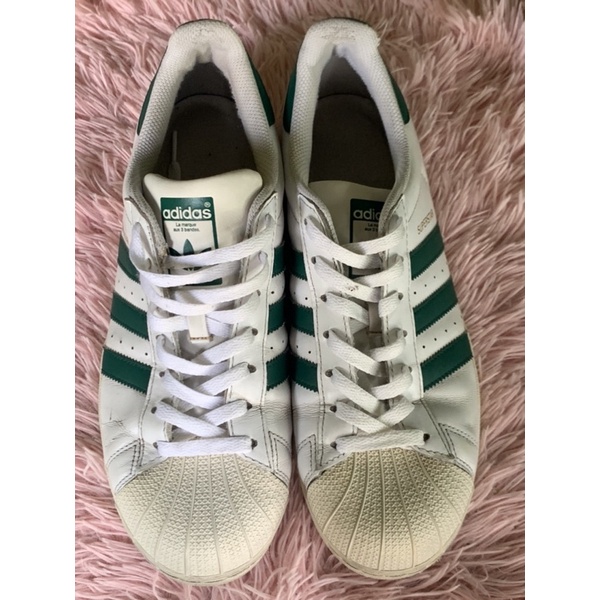 Adidas Superstar Green stripes(preloved) | Shopee Philippines
