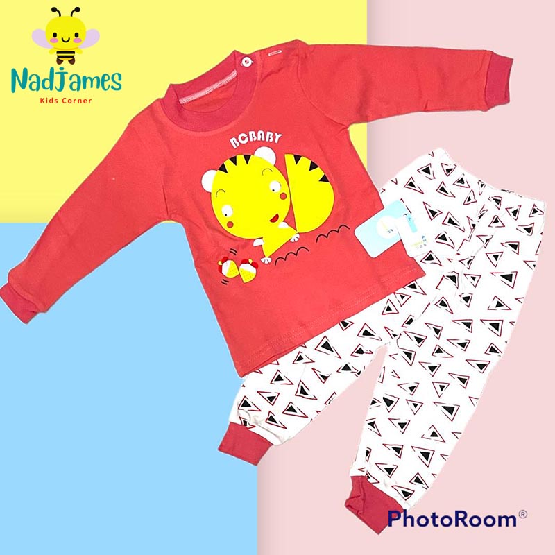 Imported Children's Long sleeve kids Pajama terno Cloth for baby 1-7 years old Pure Cotton #JY2207-C