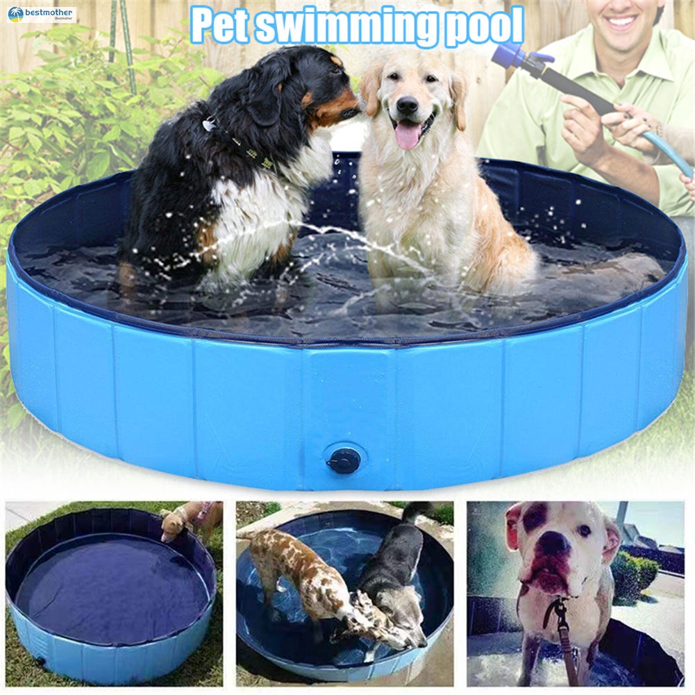 Foldable Inflatable Swimming Dog Pool Collapsible Pet Bath Pool Folding For Puppy Cat Kids Garden Outdoor Shopee Philippines