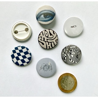 1.25” Aesthetic Button Pin |  Matte Glittery