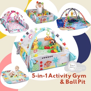 5in1 Jumbo Musical Activity Gym Ball Pit Play Mat Hanging Rattle Toys Tummy Time Baby Bumper Cushion