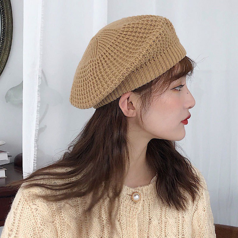 knitted beret