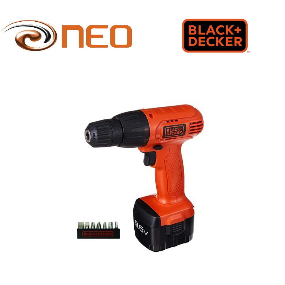 Black & Decker 9.6V NICD Drill Driver With Kitbox/11 BDCD961KXD