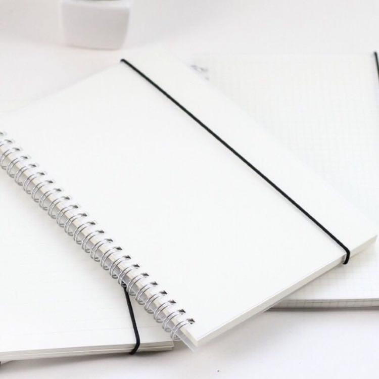 a5 muji style minimalist notebook blank lines dots