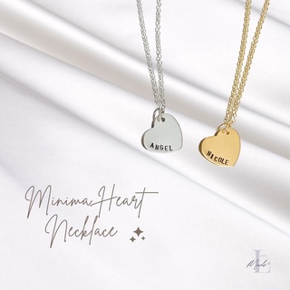 NEW Minima Heart Necklace Loved by Mads [STAINLESS STEEL]