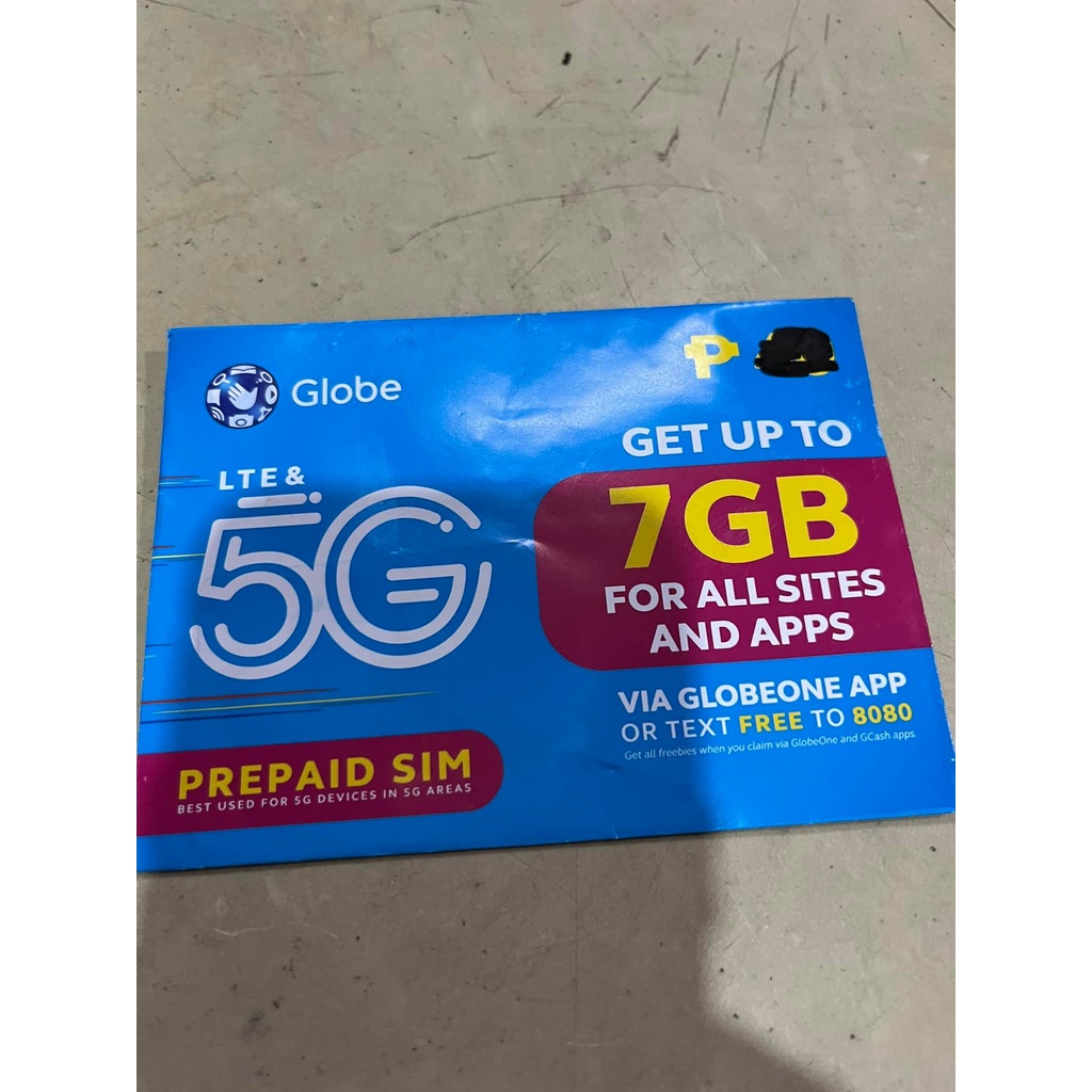 Globe Prepaid 5G SIM CARD Shopee Philippines