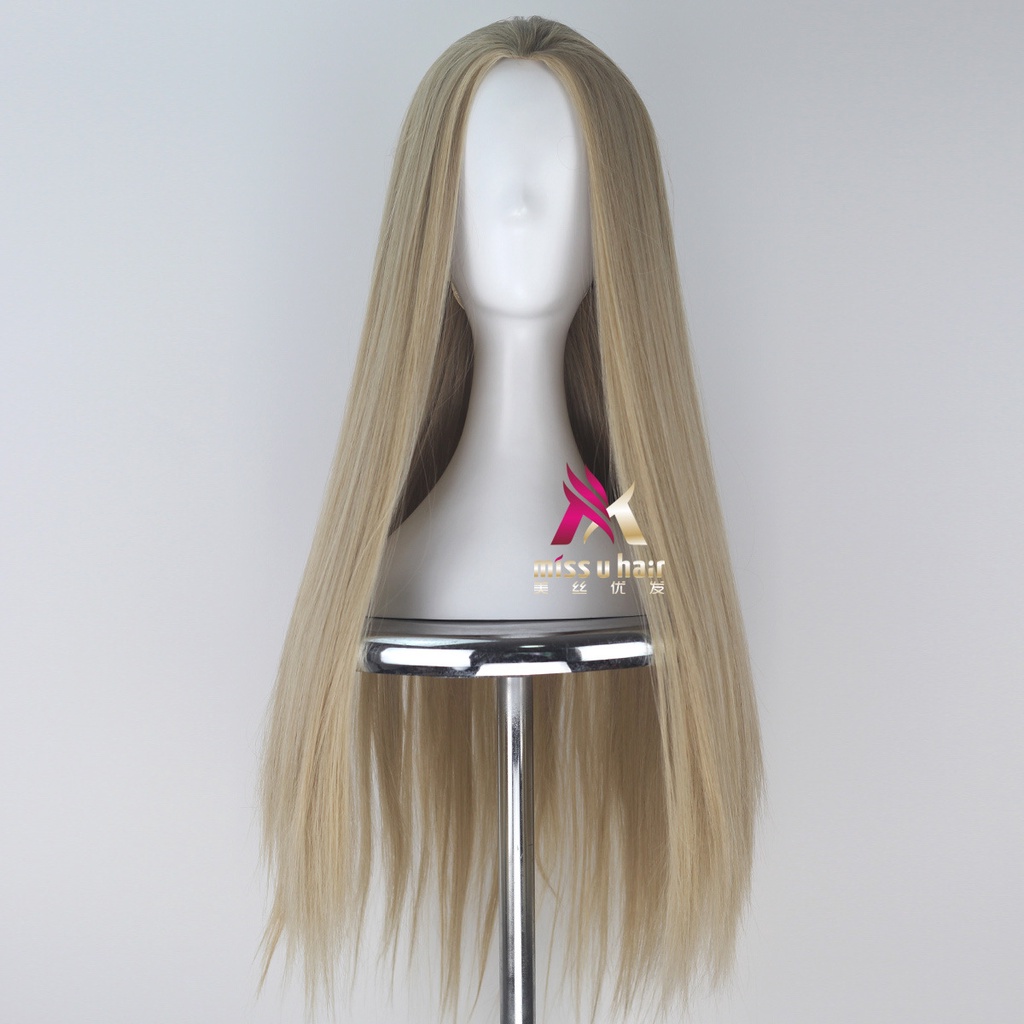 EHalloween Mens Thranduil cosplay wig king of elf long straight blonde hair Elf King Lee Pace