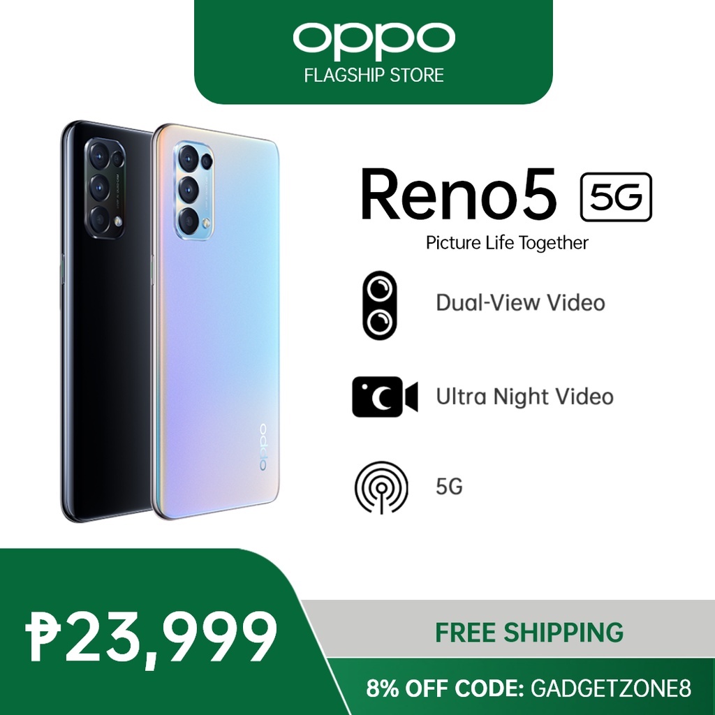 OPPO Reno5 5G Snapdragon 765G 128GB 65W Super FastCharge Dual-View ...