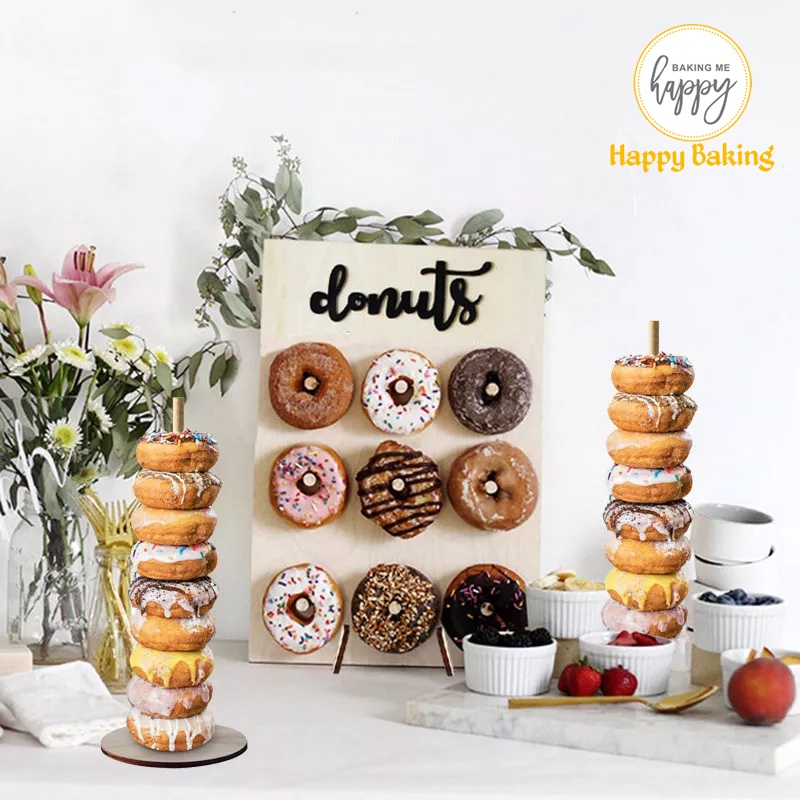 Wooden Donut Holder Rack Wedding Birthday Party Doughnuts Dessert ...