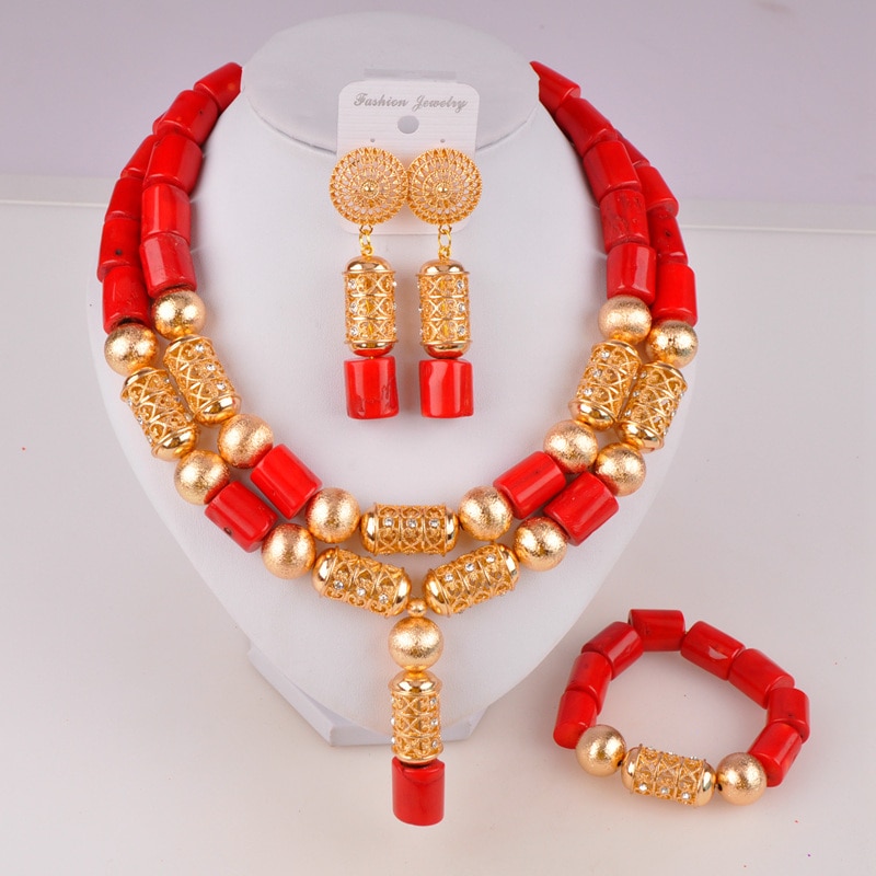 african coral necklace