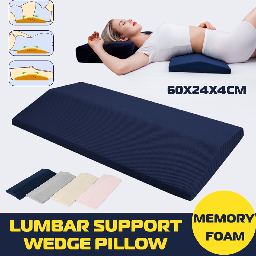Lumbar Support Wedge Pillow Memory Foam Bed Cushion Sleeping