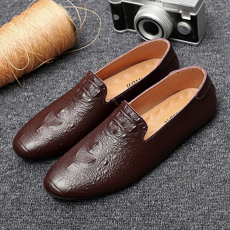 mens italian leather slip on shoes
