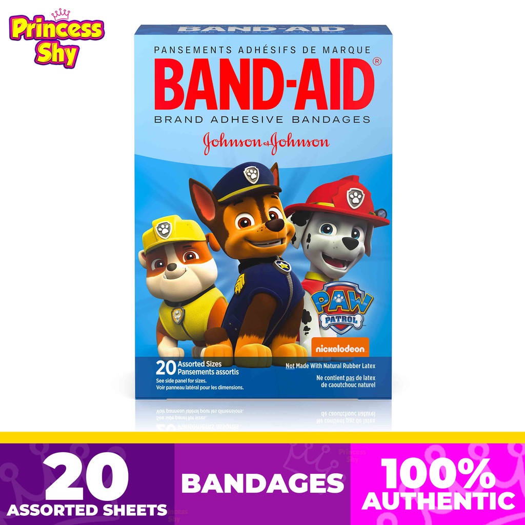 BandAid Adhesive Bandages Kids Paw Patrol Assorted Sizes 20 ct
