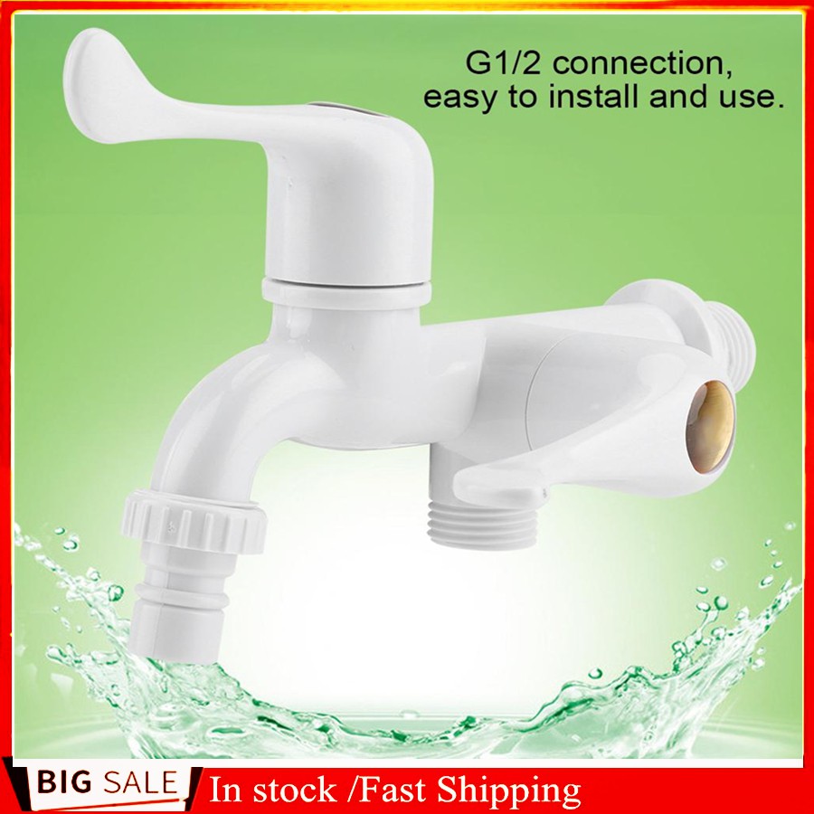 Double Basin Plastic Abs Handle Tap Washing Spout Faucet