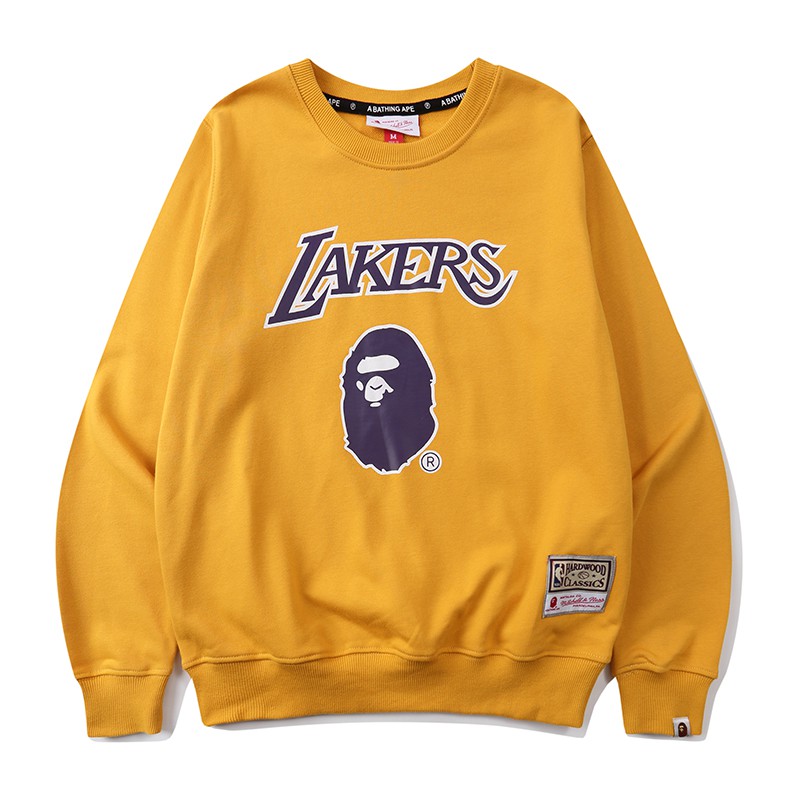 bape x lakers jacket