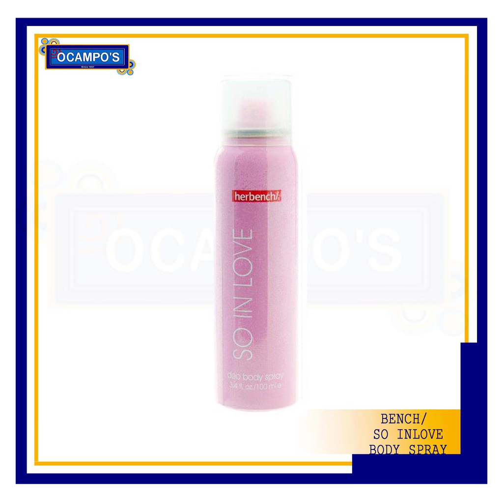 BENCH SO INLOVE (DEO BODY SPRAY) 100ML | Shopee Philippines