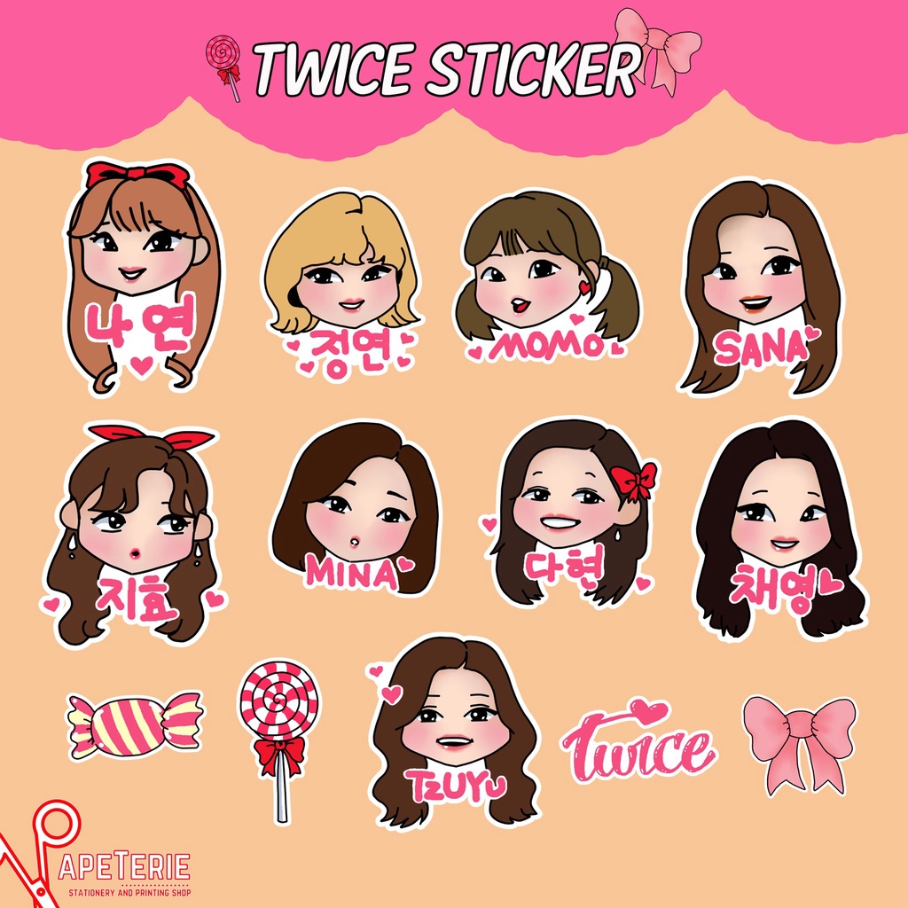 Twice Fanart Sticker (Per piece/member) | Shopee Philippines