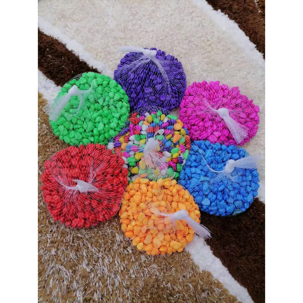 Colored stone/ colored pebbles Decorative pebbles for plant fish tank