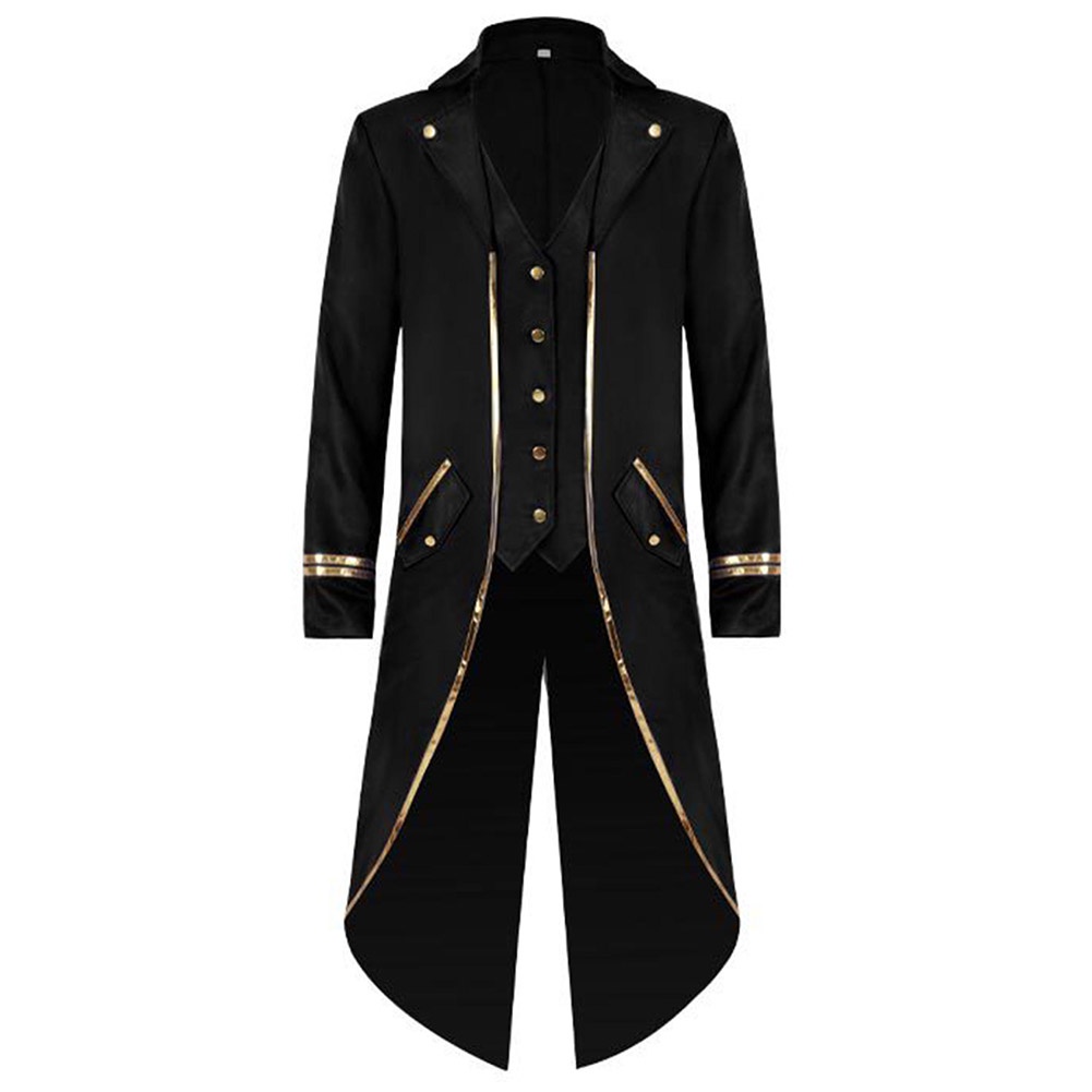 In Stock Men Victorian Medieval Coat Gothic Steampunk Tuxedo Cosplay ...