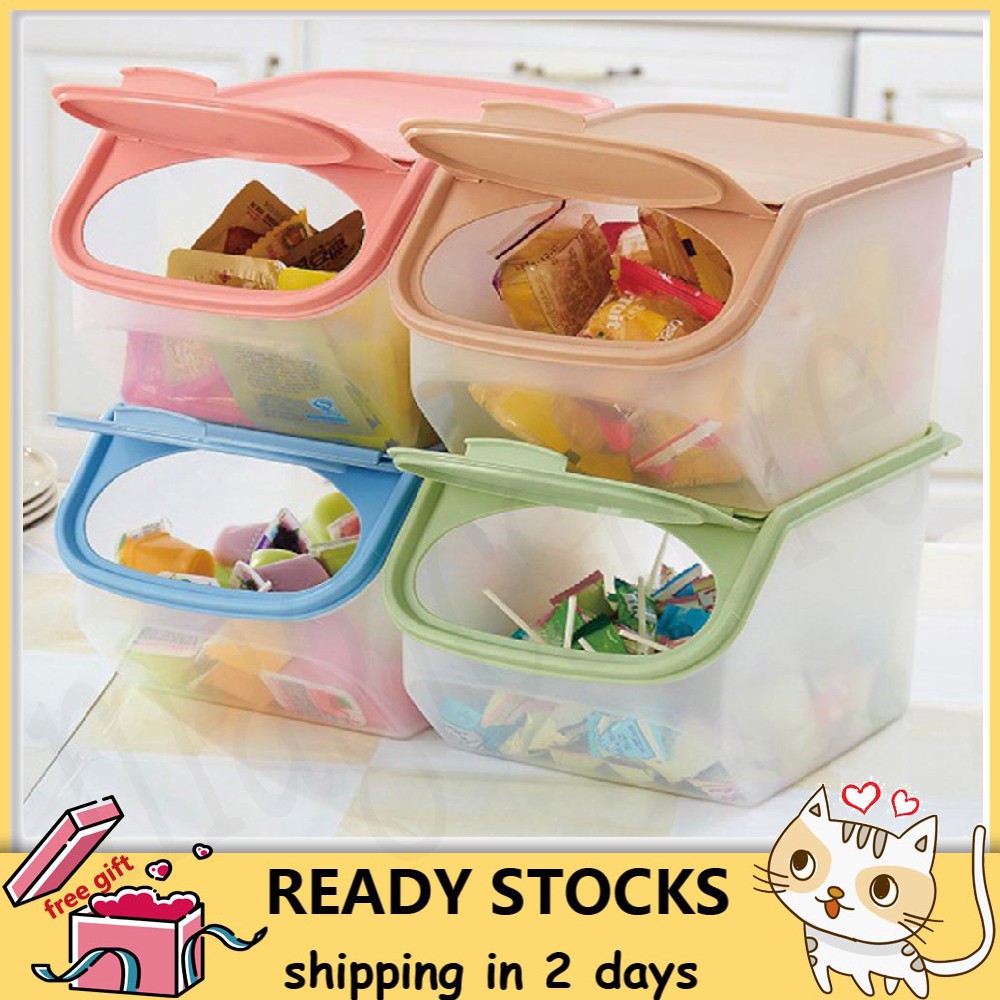 [Ready Stock] Rice Storage Bin Kitchen Cereal Grain Bean Food Container