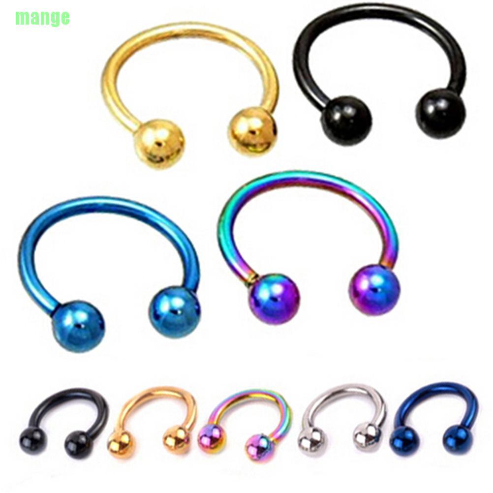 MG 1 Piece Fake Nose Ring Lip Ear Nose Clip On Fake Piercing Nose Lip ...