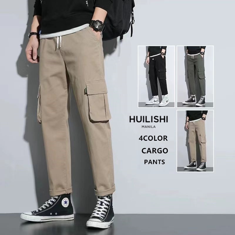 HUILISHI 2836size 6 Pocket Men's Fashion Casual Straight Loose Cargo