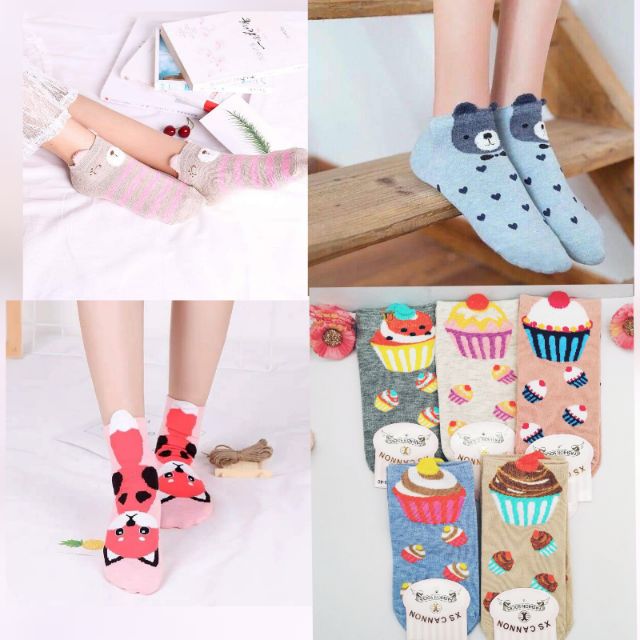 Lovely comfortable soft iconic socks 100%cotton | Shopee Philippines