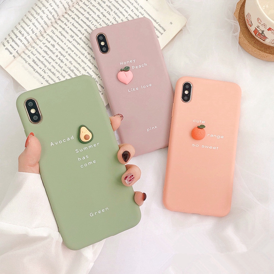 Phone Case For Iphone Se 11 Pro Max Xs Max Xr X 6 6s 7 8 Plus 3d Fruit Avocado Peach Cute Soft Tpu Ccver Shopee Philippines