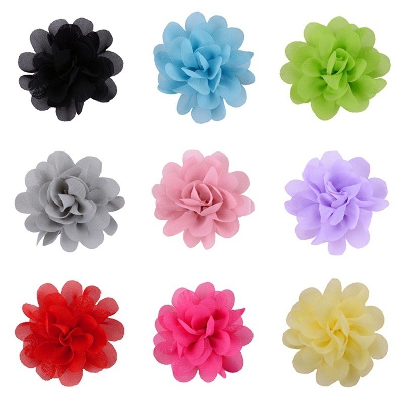 chiffon fabric flowers