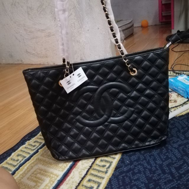 chanel tote bag black