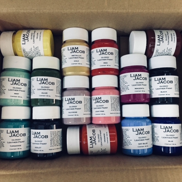 Black Leather Coloring/Paint Glossy Finish Acrylic and NonAcrylic for