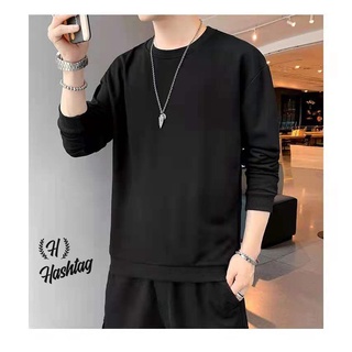 Sweater Pure Color Unisex Longsleeves Pure Cotton Jacket Sweater