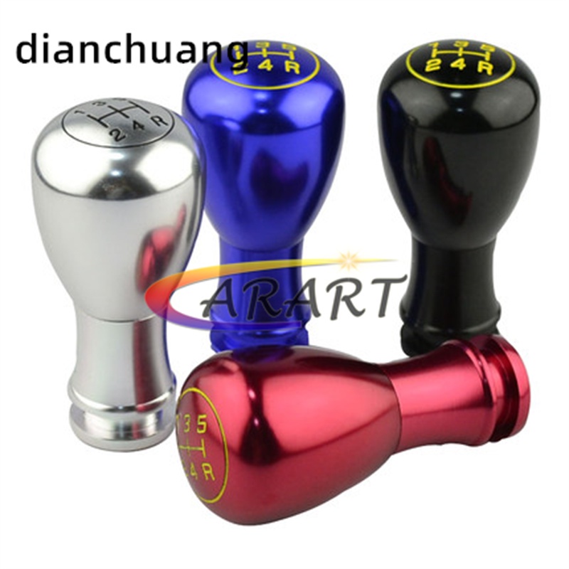 5 Speed Purple Manual Stick Shift Knob Universal Aluminum Alloy Auto Vehicle Stick Shifter Knob Lever Handle Head