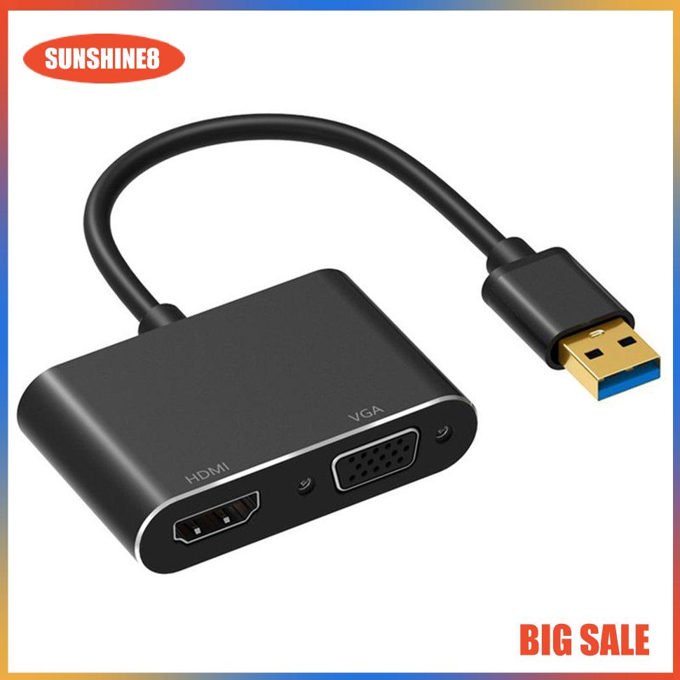 Usb 3.0 To Hdmi Vga Adapter 1080P Hdmi Converter Cable For Windows 7/8