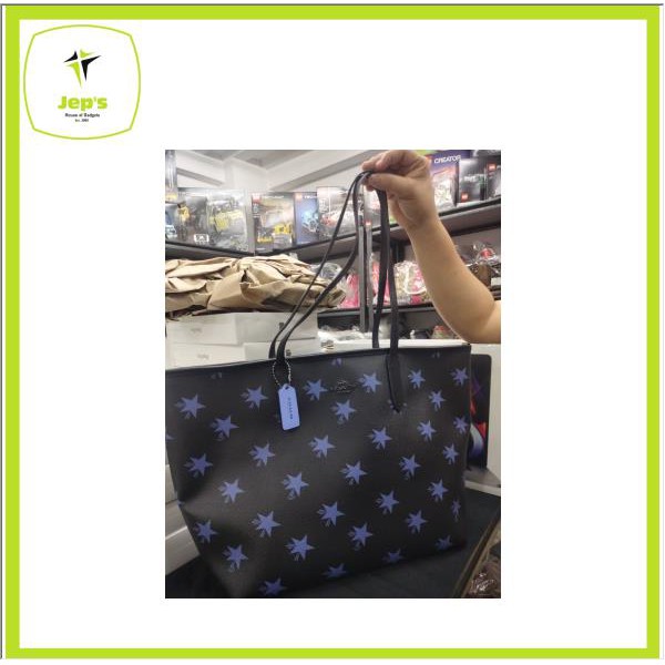Coach F35917 Blue Multicolor Star Canyon Print Coated Canvas City Tote Bag  | Shopee Philippines