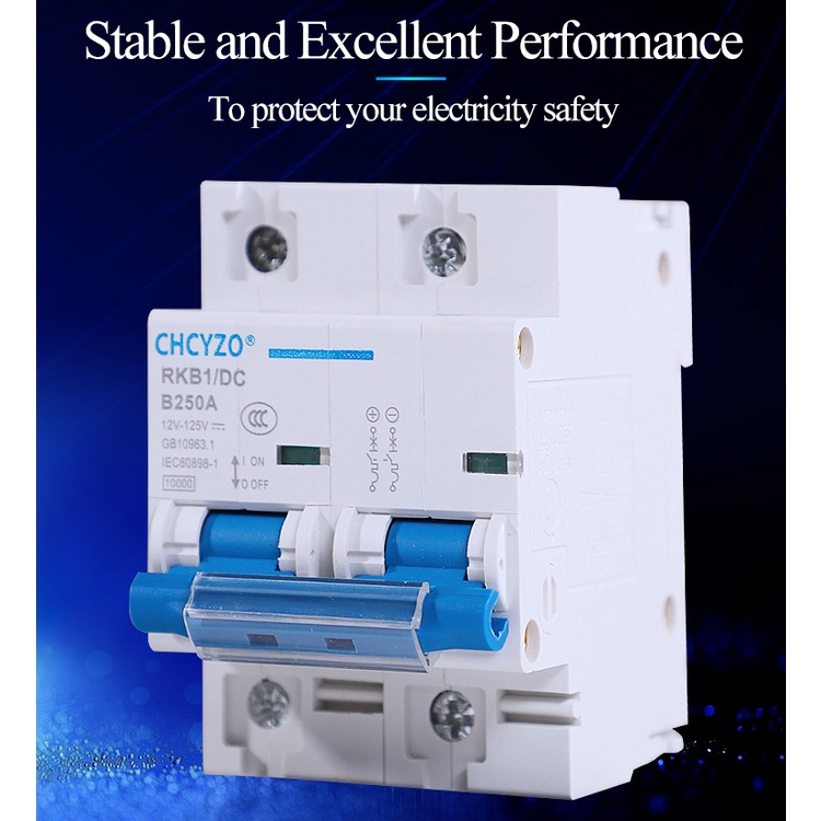 Mini Circuit Breaker DC 12V 24V 48V DC MCB Battery Car Protector 3A to 250A Air Switch Use Din Rail Mount - Image 4