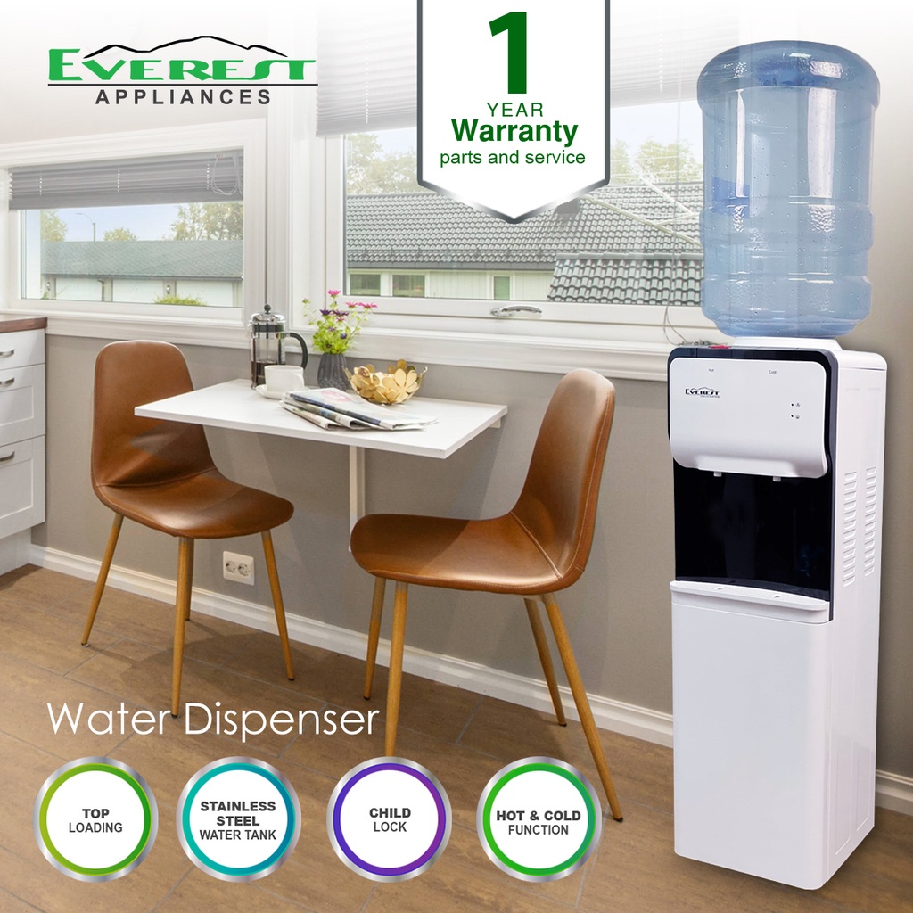 Everest Water Dispenser Top Load Hot and Cold Function ETWD553