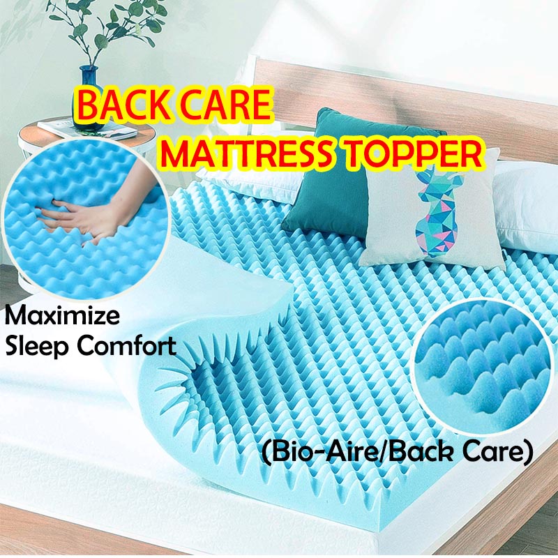 Back Care Foam Mattress Topper (BioAire/Back Care) Egg Mattress Soft