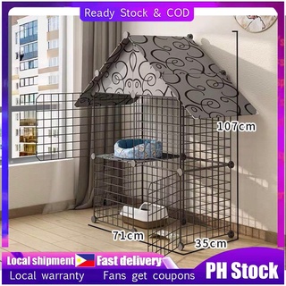Cat kitten cage easy assemble hedgehog hamster pet DD
