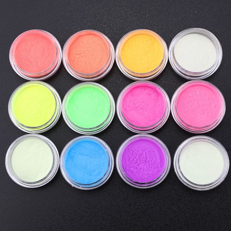 12 Colors Neon Fluorescent Super Bright Glow In The Dark Phosphorescent 