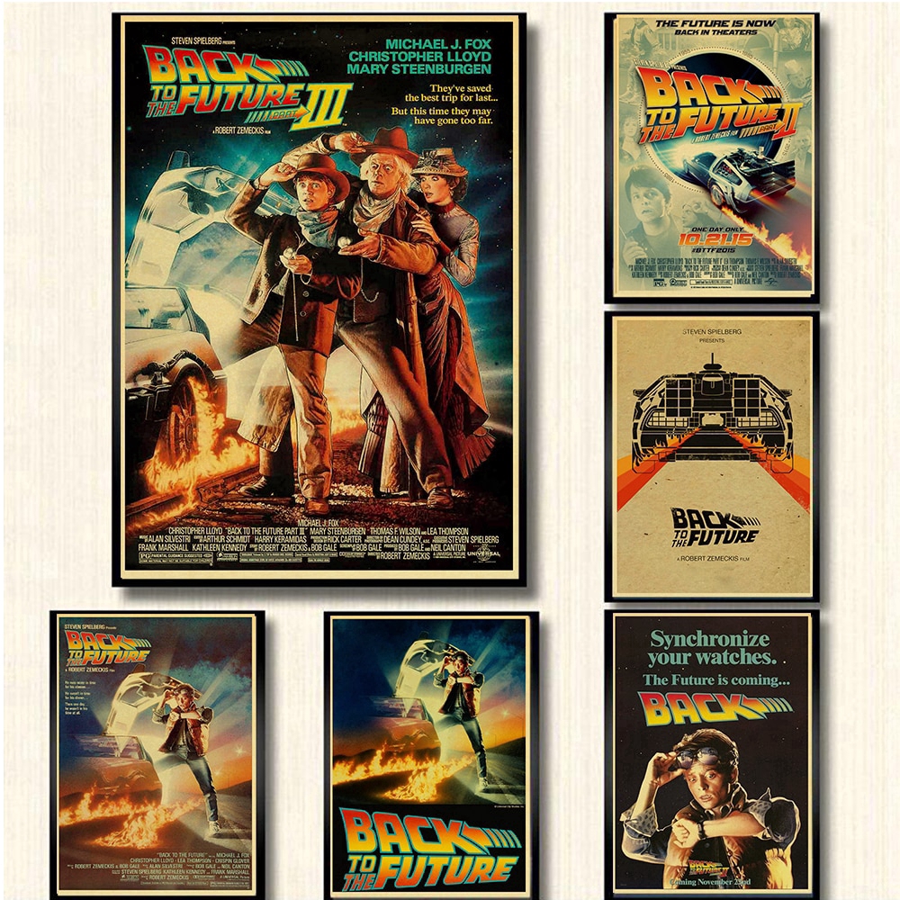 Sci Fi Back To The Future Film Propaganda Retro Kraft Poster Decorative Diy Wall Canvas Sticker Home Bar Art Posters Decor Shopee Philippines