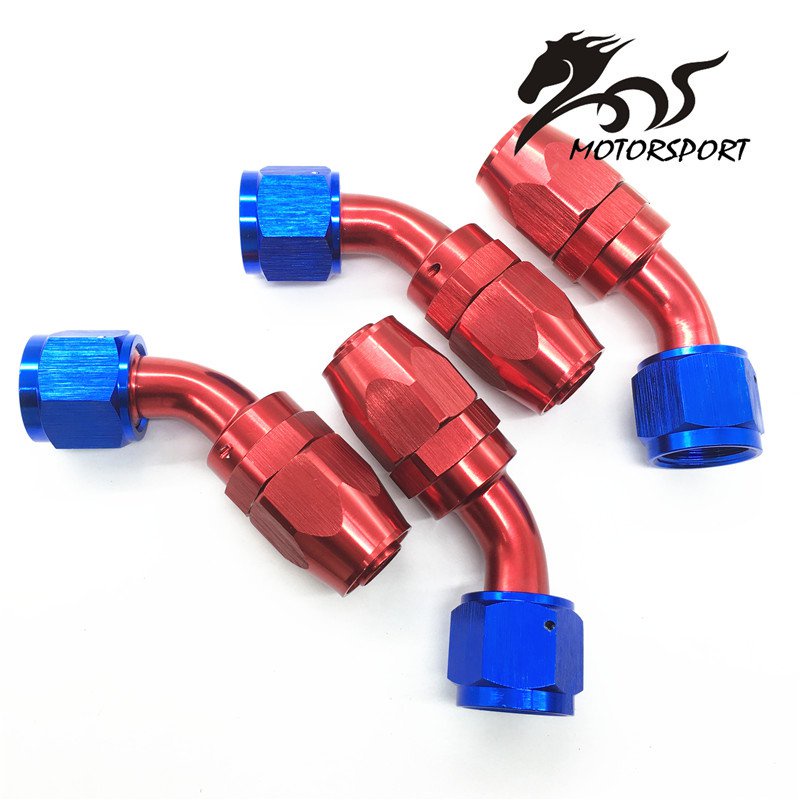 AN1045 45 Degree Aluminum Oil Cooler Hose Fitting Swivel Hose End Fitting Adapter Oil Fuel Line