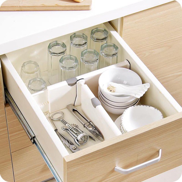 Retractable Drawer Dividers Expandable Plastic Drawer Adjustable