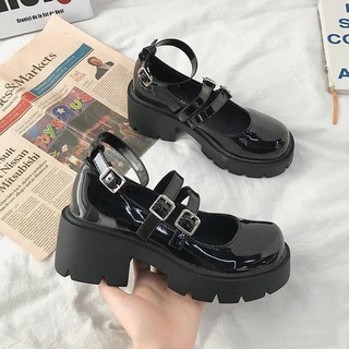 Spot+ pre-order Jk Mary Jane women s shoes thick bottom British style leather Japanese uniform shoes