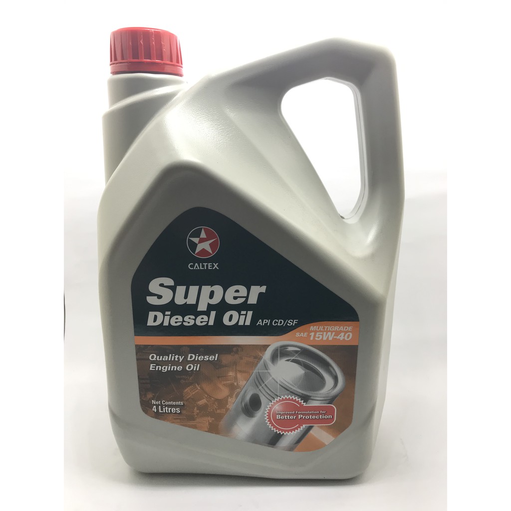 Caltex Super Diesel Oil SAE 15W40 4 Liters Shopee Philippines