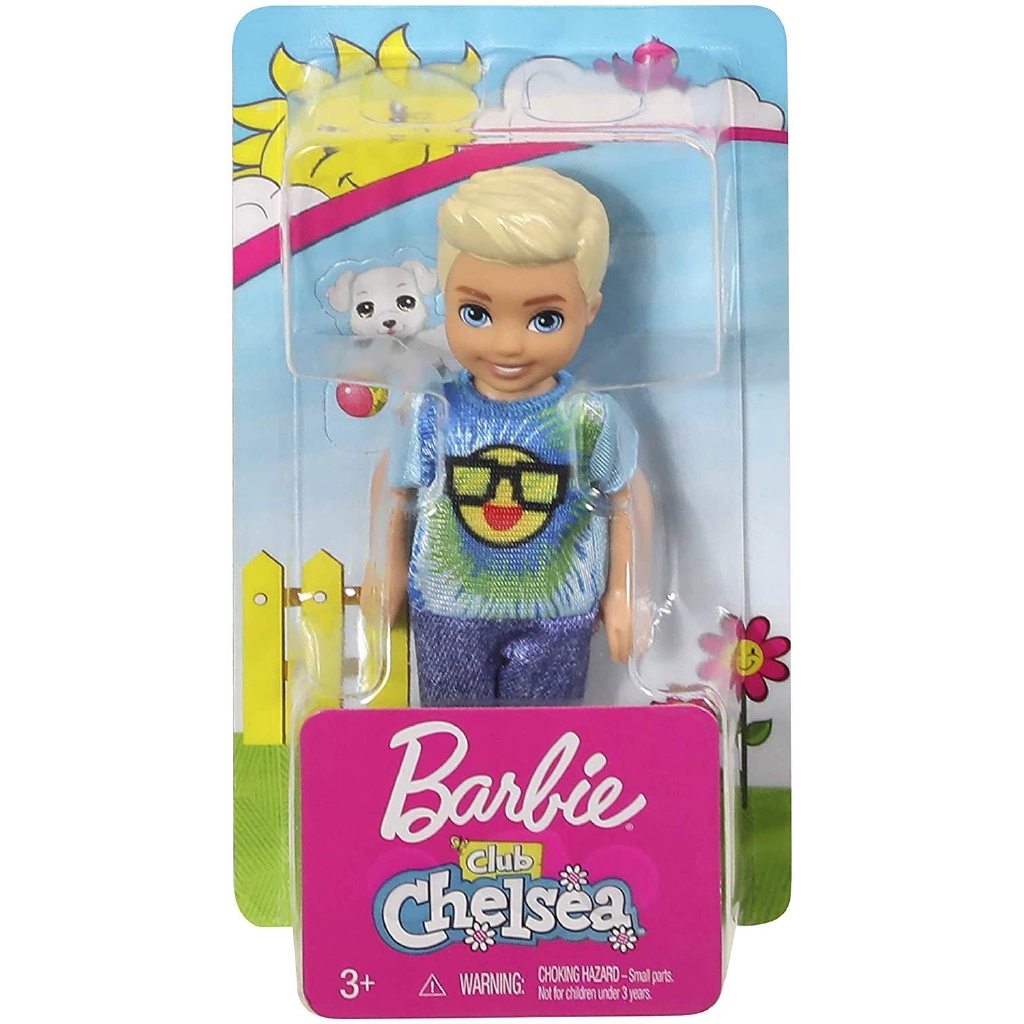 barbie club chelsea boy doll emoji tie dye