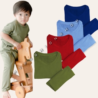 SHOP4KIDS | Gavin and Kendra Plain Kids T-Shirt Pajama Terno for Baby, Kids, Teens Sleepwear B1
