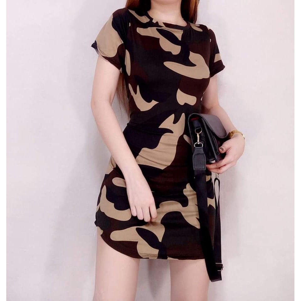 camouflage mini dress
