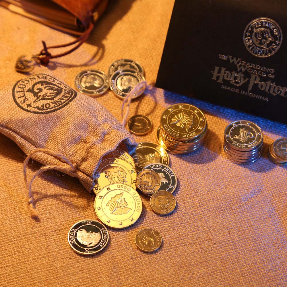 Harry Potter Hogwarts Wizarding World Noble Cosplay Gringotts Bank Coins Bag 